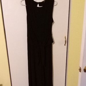 Tiana B. Black Wideleg Womans Sleeveless Jumpsuit Pants With Attached Sash 14